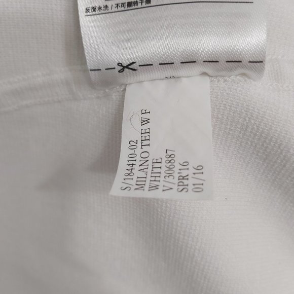 Banana Republic Milano Tee White Fringed T-Shirt Women Size Small Rayon Blend - Picture 8 of 12